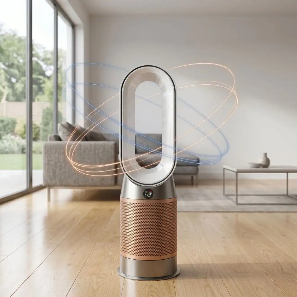 Dyson Hot+Cool HP2 De-Nox Air Purifier (White & Gold) - The