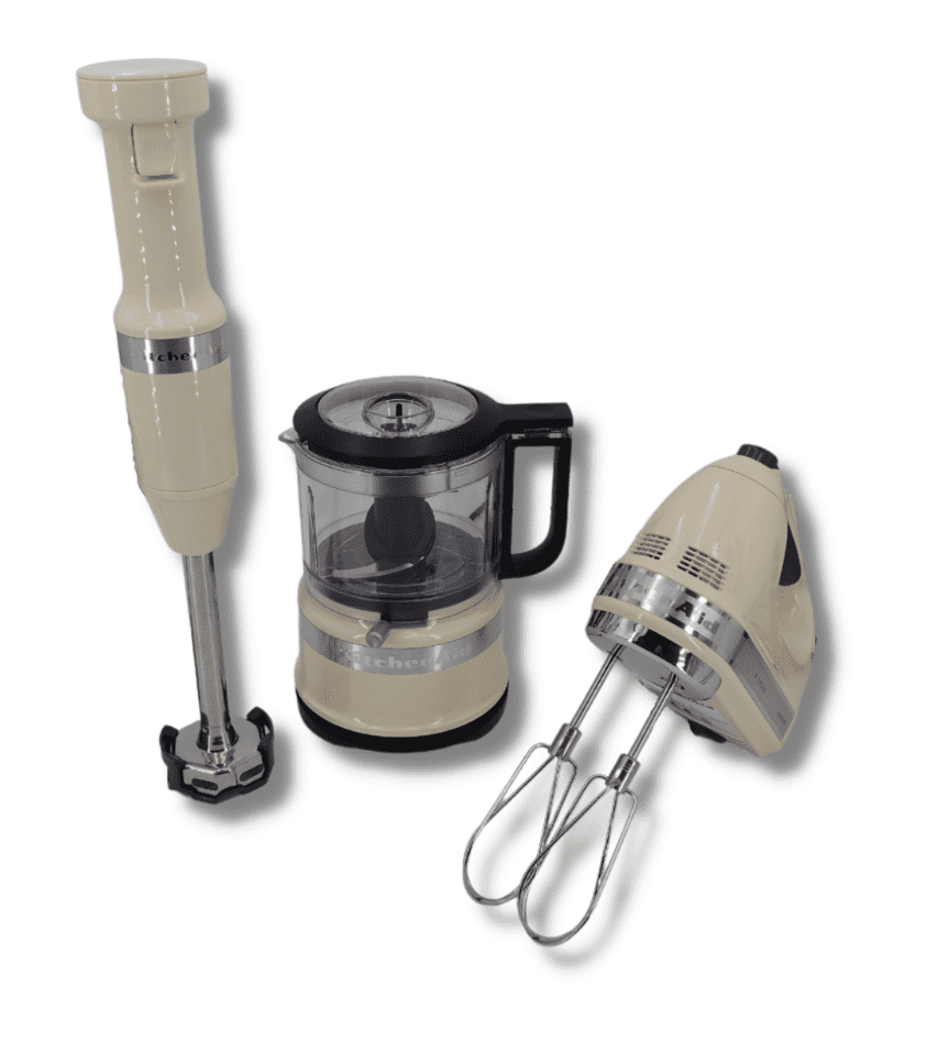 KitchenAid Food Chopper, Blender and Hand Mixer - Almond Cream