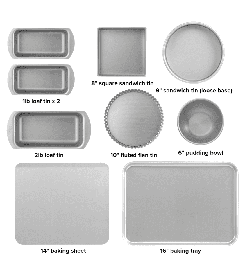 Samuel Groves Mermaid Silver Anodised Bakeware Bundle